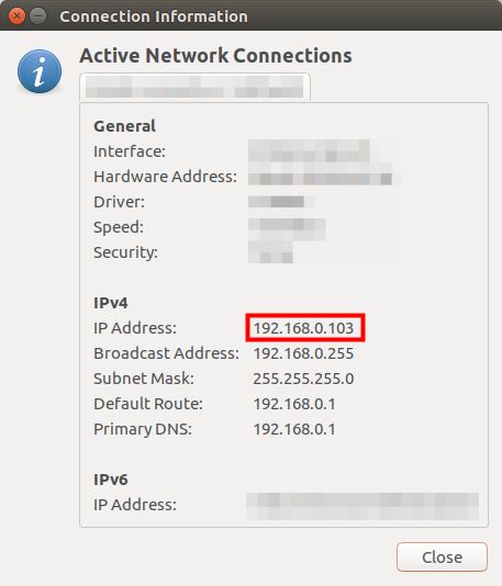 Find your network IP address